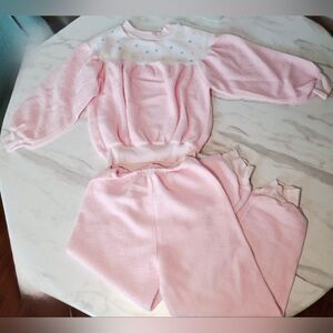 Vintage 80s Cozy Fleece Polka Dot Outfit (6)